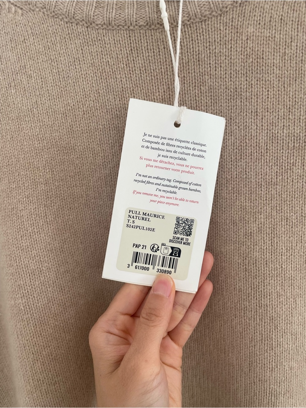 NWT Sezane Maurice Jumper - Size Small - Picture 6 of 6